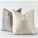 GobekUsa Herringbone Jacquard Cushion Cover, Modern Beige White Pillowcase for Living Room