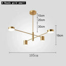 GobekUsa Black Gold White LED Chandelier: Stylish Nordic Loft Lamp for Livingroom & Bedroom