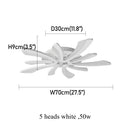 GobekUsa Acrylic LED Chandelier RC Dimming Modern Ceiling Lamp for Living Dining Room