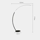 GobekUsa Arc Shape LED Floor Lamp with Remote Control for Modern Living Room Decor