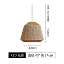 GobekUsa Japanese Hemp Rope Pendant Lights for Zen Art Living Room Decor