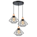 GobekUsa Industrial Wood Ceiling Chandelier for Bedroom Cafe Bar Restaurant Decor