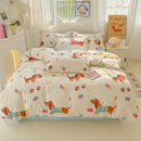 GobekUsa Cartoon Printed Bedding Sets - Soft Quilt Cover Kit for All Seasons