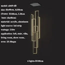 GobekUsa LED Rectangle Staircase Chandeliers Pendant Lighting Modern Living Room Decor