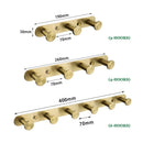 GobekUsa Brushed Gold Bathroom Accessories Set: Wall Mount Shelf, Toilet Paper Holder, Towel Bar, Robe Hook