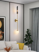 GobekUsa Gold Metal Wall Light: Nordic Style Bedroom Bedside Lamp for Modern Living Room Decor