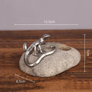 GobekUsa Gecko Lizard Resin Candlestick: Home Decor Figurine & Candelabrum