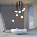 GobekUsa Glass Ball Pendant Lamp for Loft Living Dining Room, LED Lighting