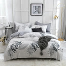 GobekUsa Flowers Print Cotton King Size Bedding Set, Soft & Comfortable Duvet Cover Set
