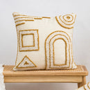 GobekUsa Geometric Tufted Cotton Canvas Embroidered Pillow Covers for Home Decor