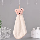 GobekUsa Cartoon Rabbit Coral Fleece Hand Towel: Soft, Absorbent, Quick-Dry Terry Towel