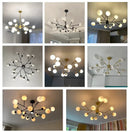 GobekUsa Gold Black LED Ceiling Chandelier for Living Room Bedroom Lighting Fixtures