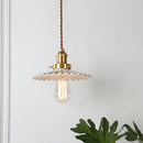 GobekUsa Japanese Ceramic Brass Bedside Chandelier for Bedroom Bay Window Bar Lighting