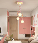 GobekUsa Children's Carousel LED Chandeliers: Nordic Princess Decor Pendant Lights for Living Room