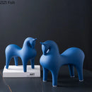GobekUsa Abstract Ceramic Horse Sculpture Decorative Figurine