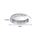 GobekUsa Crystal LED Chrome Ceiling Light Stainless Steel Art Lighting