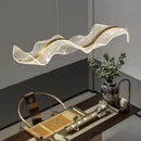 GobekUsa Acrylic Ribbon LED Pendant Chandelier - Designer Dining Room Hanging Lamp