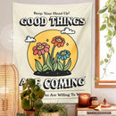 GobekUsa Cartoon Flowers Tapestry Wall Hanging | Kawaii Room Decoration & Boho Wall Decor