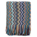 GobekUsa Bohemian Stripe Throw Blanket with Tassels - Cozy Sofa or Bedspread Bushawl
