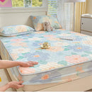 GobekUsa Cool Silk Latex Fitted Sheet Set with Pillowcases, Summer Ice Silk, Single Double Bed