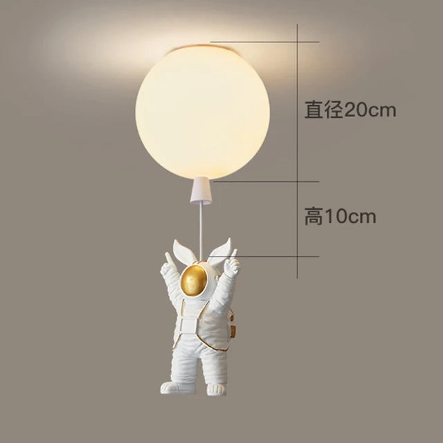 GobekUsa LED Astronaut Glass Ball Pendant Light for Children's Room, photo 11 of 23