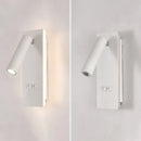 GobekUsa Black Brass LED Wall Lamp with USB Port & Switch - 3W Spotlight for Bedroom
