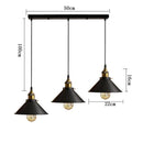 GobekUsa Industrial Ceiling Chandelier for Kitchen Bedroom Restaurant Home, Black/White, 3 Heads