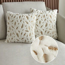 GobekUsa Gold Feather Velvet Cushion Cover 45x45 Decorative Throw Pillows for Sofa Car