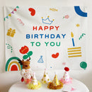 GobekUsa Birthday Wall Tapestry Decoration Party Bedroom Hanging Cloth