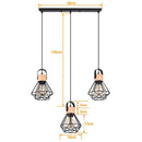 GobekUsa Industrial Wood Pendant Chandelier for Dinning Living Room Kitchen LED Fixture