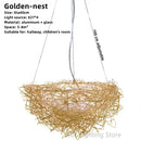 GobekUsa Aluminum Wire Bird's Nest Pendant Lights for Bedroom Hallway and Restaurant