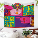 GobekUsa Baphomet Psychedelic Hippie Tapestry Wall Hanging Beach Mat Decor
