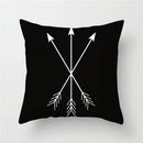 GobekUsa Heart Stripe Pillow Cases | Black & White Polyester Cushion Covers