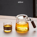 GobekUsa Glass Teapot Set with Teacup, Kung Fu Style, Pyrex Tea Maker, Flower Pattern