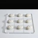 GobekUsa Acrylic Tic-Tac-Toe Chessboard Set with Resin Pieces