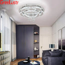 GobekUsa Crystal Raindrop Flowers Remote LED Chandelier Ceiling Light for Living Room