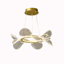 GobekUsa Gold Ring LED Pendant Light with Adjustable Dimming and Clear Acrylic Design