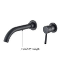 GobekUsa Gold Brass Bathroom Faucet with Modern Lever Handle, Wall Mount Sink Tap