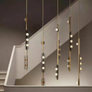 GobekUsa Gray Glass LED Chandeliers: Modern Art Deco Lighting for Dining Room, Kitchen & Parlor