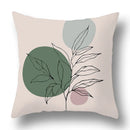 GobekUsa Green Plants Geometric Print Pillow Cover - Home Sofa Cushion Cover