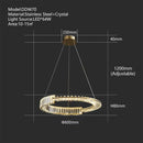 GobekUsa Crystal Gold Ring LED Chandelier for Minimalist Luxury Home Decor