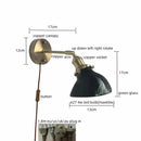 GobekUsa Green Glass Copper LED Wall Lamp Sconce Modern Nordic Design