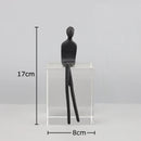 GobekUsa Abstract Character Sculpture with Crystal Base for Modern Room Decor