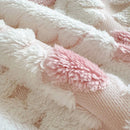 GobekUsa Geometric Jacquard Taff Velvet Blanket Lamb Wool Warm Nap Bed Sheets