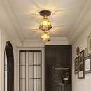 GobekUsa Copper Wood LED Ceiling Lamp Modern Indoor Lighting Fixtures