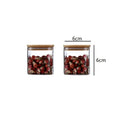 GobekUsa 5oz Glass Jars Set with Bamboo Lids for Tea Coffee Beans Storage