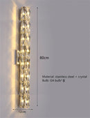 GobekUsa Contemporary Crystal Wall Sconce for Bedside, Bathroom, Corridor, Aisle, TV Background Lighting