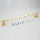 GobekUsa Gold Brass Bathroom Hardware 4-Piece Set: Towel Bar, Towel Ring, Toilet Paper Holder, Robe Hook