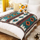 GobekUsa Cozy Knit Throw Blanket with Fringe - Soft & Reversible Bed Sofa Decor