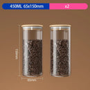 GobekUsa Airtight Glass Coffee Bean Storage Jar with Bamboo Lid for Kitchenpreservation